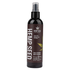 Earthly Body Hemp Seed Body Mist Nag Champa 8oz bottle for skin hydration