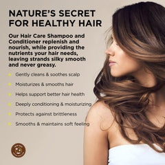 Earthly Body Hemp Seed Conditioner bottle emphasizes deep conditioning for soft, smooth hair.