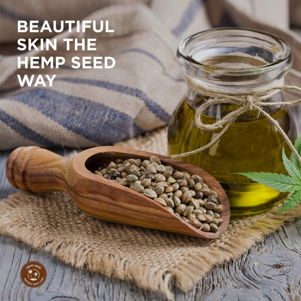 Earthly Body Hemp Seed Massage Oil bottle for a spa-like aroma at home.