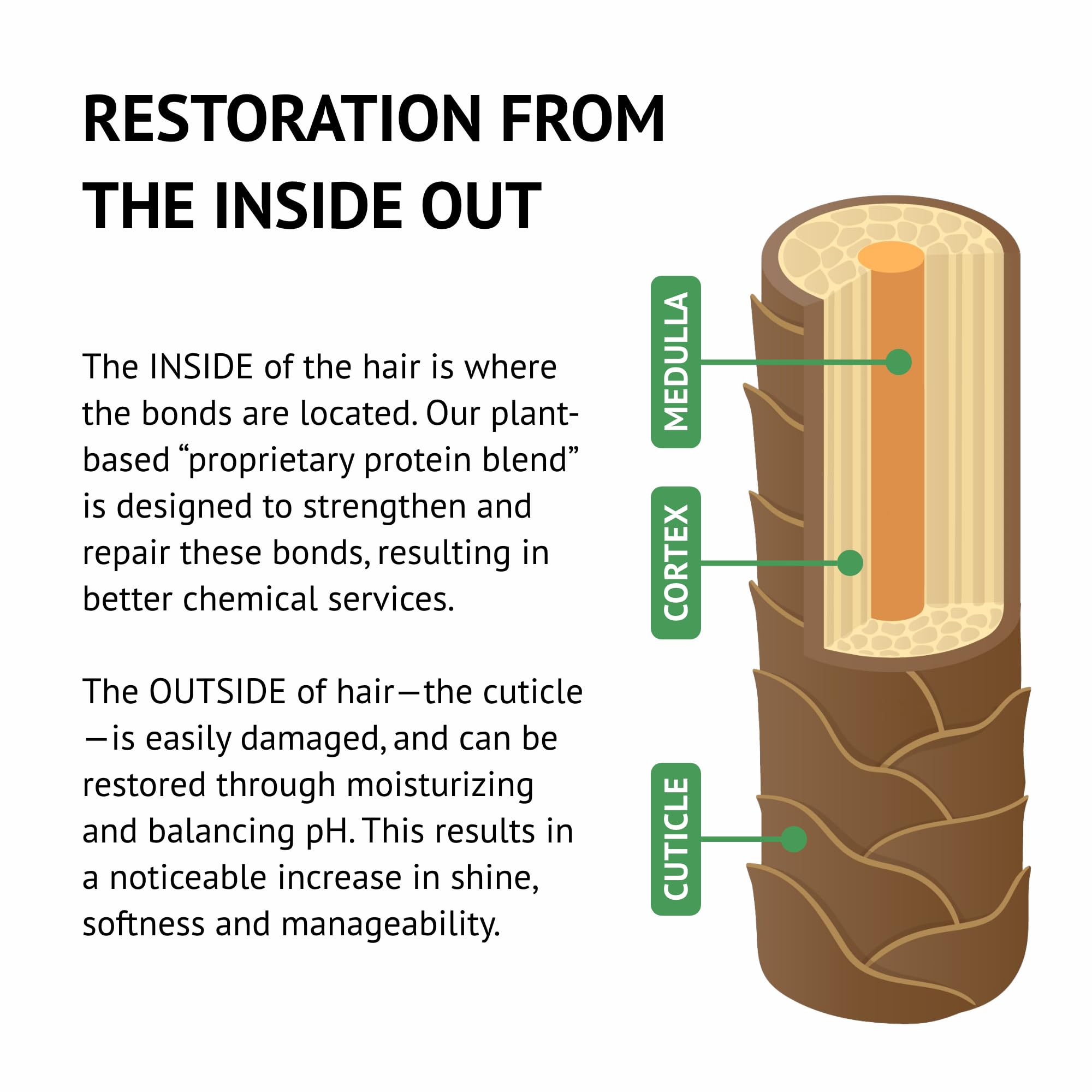 Earthly Body Inside Out Mask applying to towel-dried hair ends.