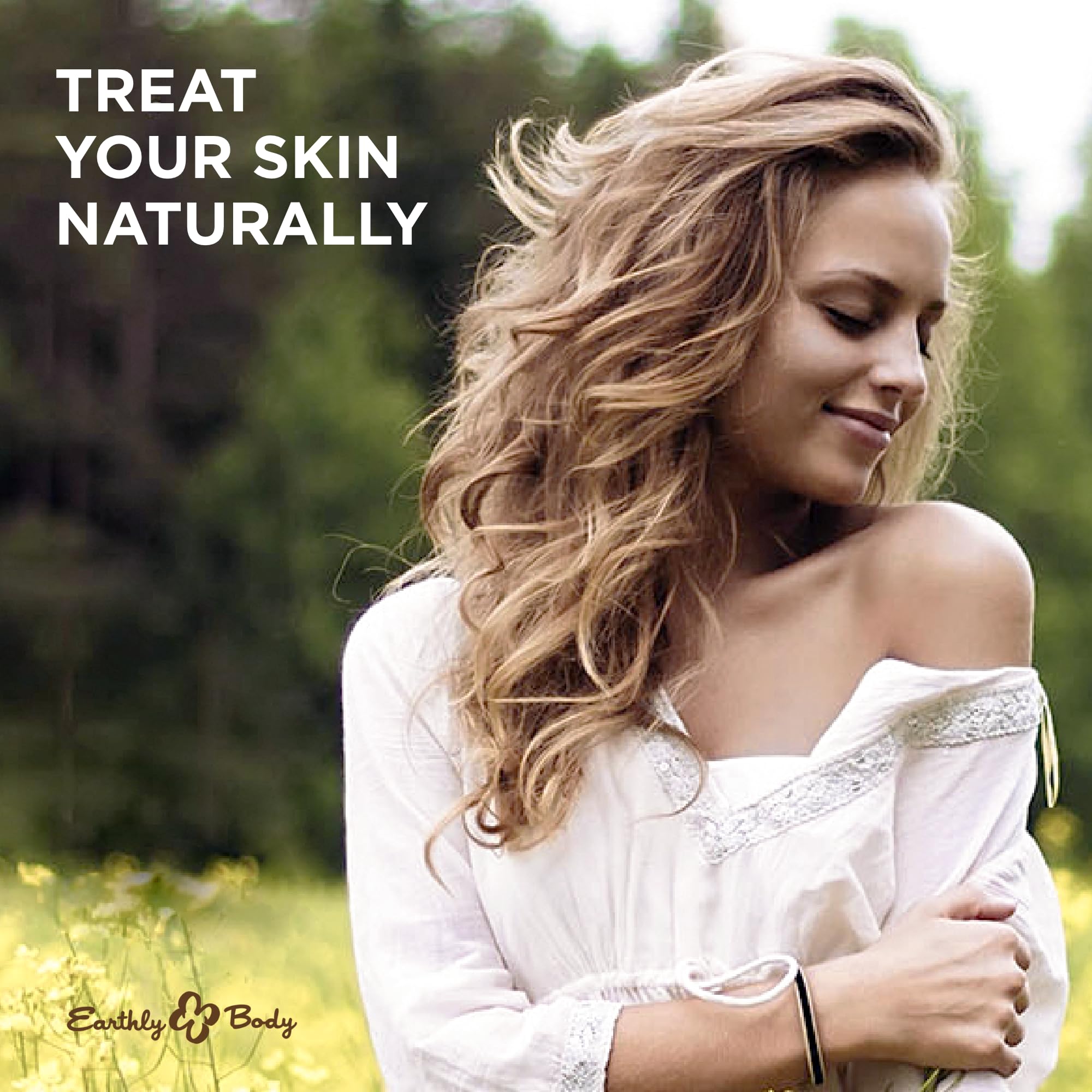 Earthly Body Miracle Oil applying on skin demonstrates quick hydration and comfort.