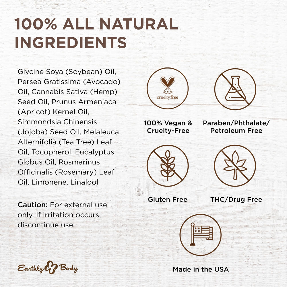 Earthly Body Miracle Oil irritation soothing relief for irritated skin.