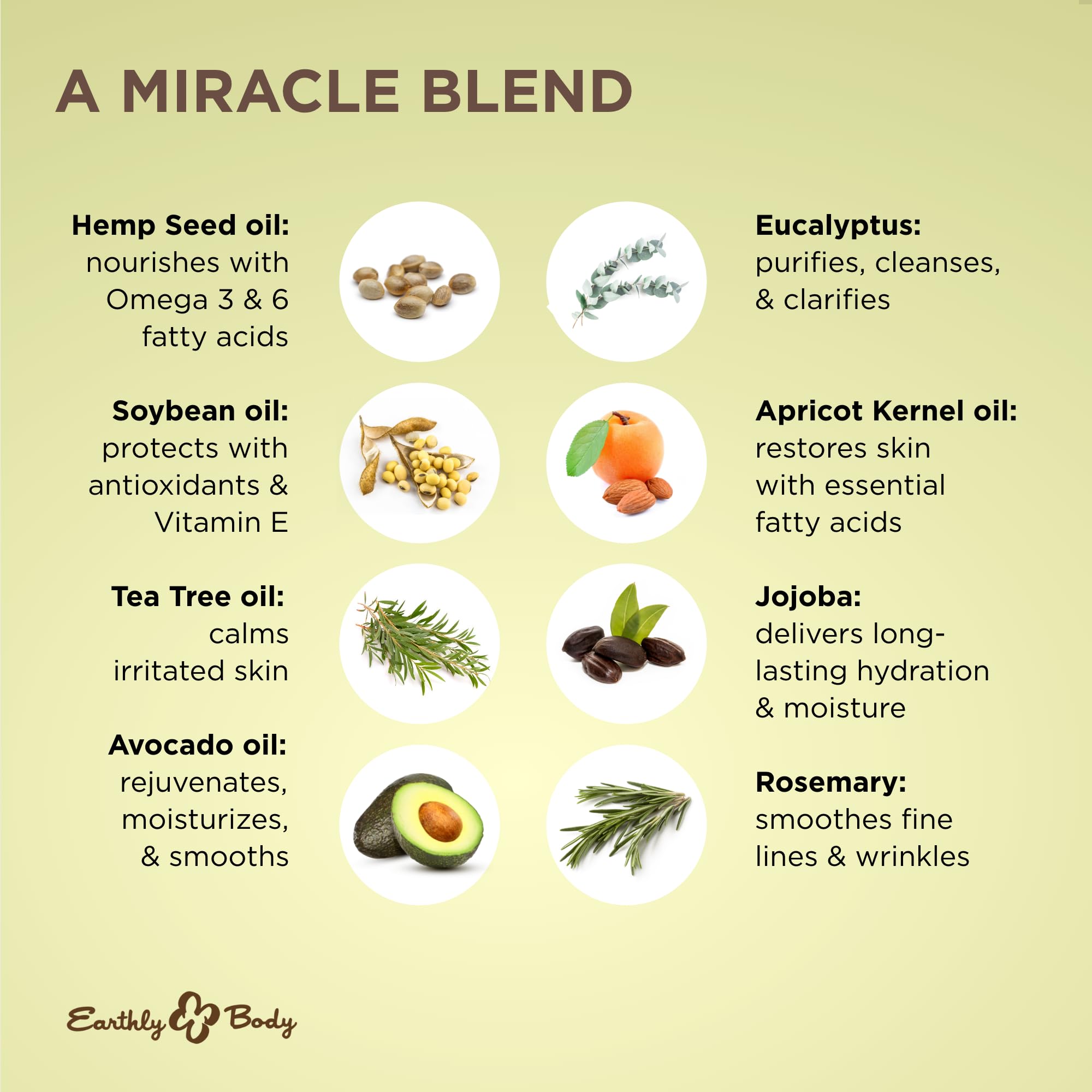Earthly Body Miracle Oil vitamin E nourishment to help smooth textures.