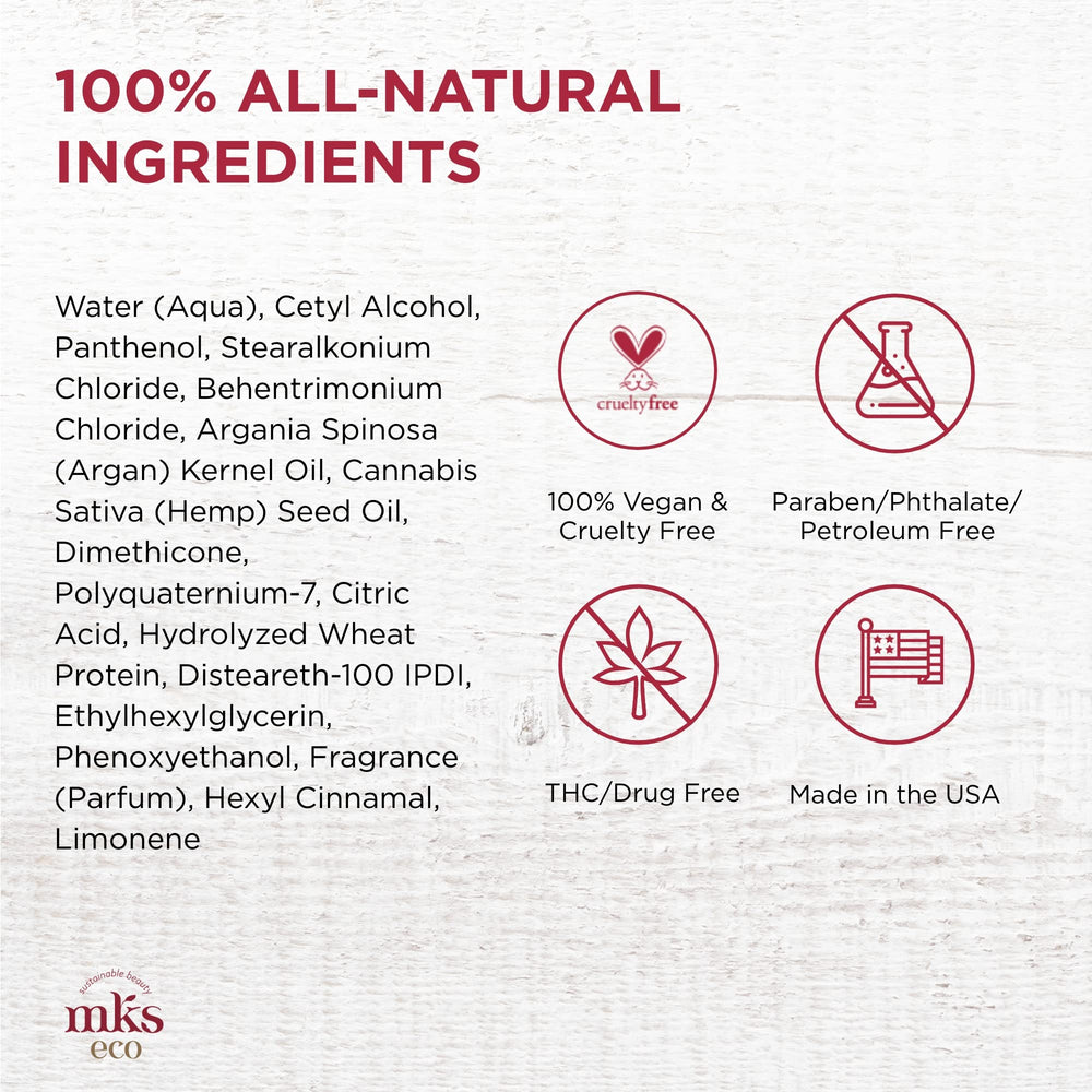 Earthly Body MKS Eco Hydrate conditioner application routine delivers moisture without weighing down hair.