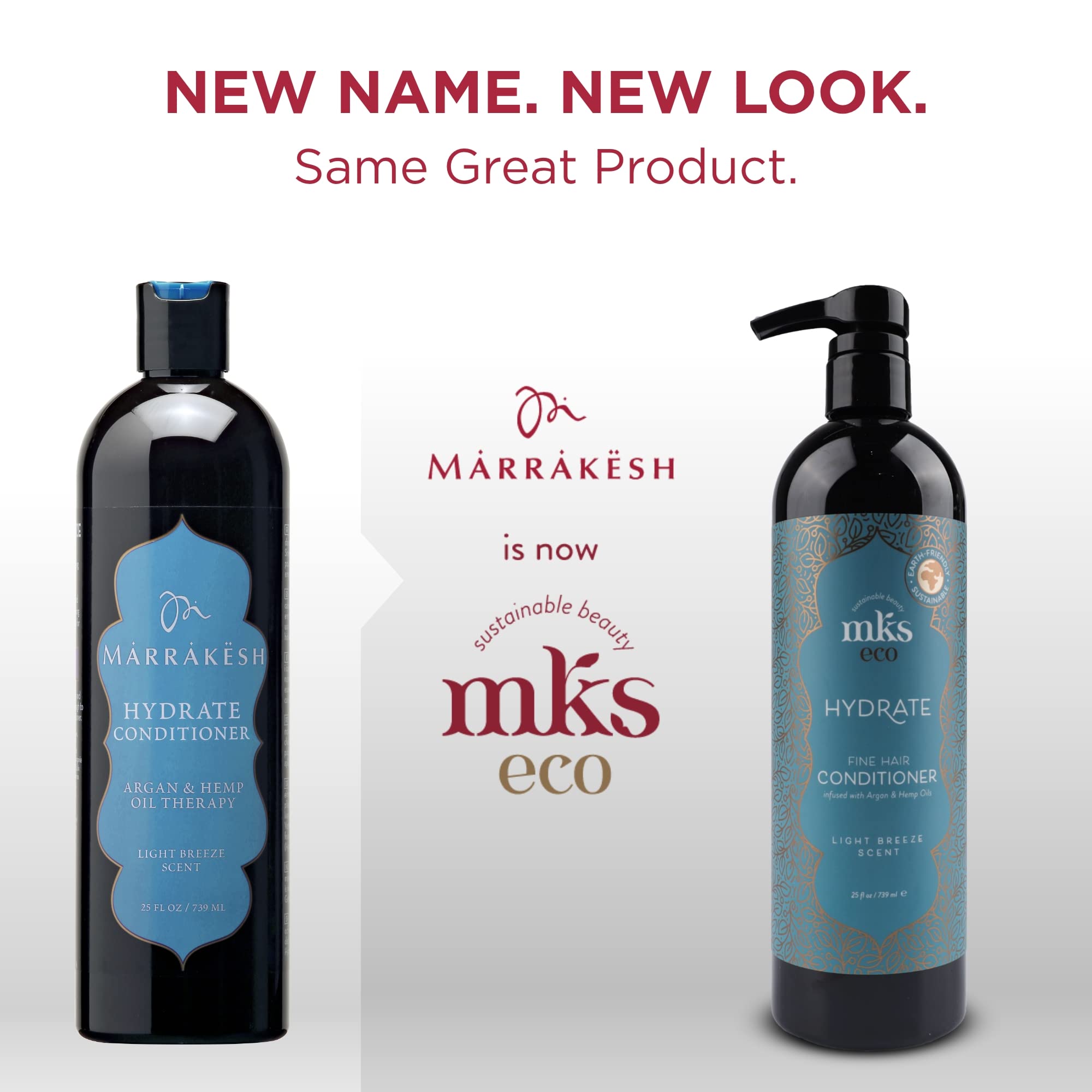 Earthly Body MKS Eco Hydrate conditioner label highlights vegan formula for fine hair care.