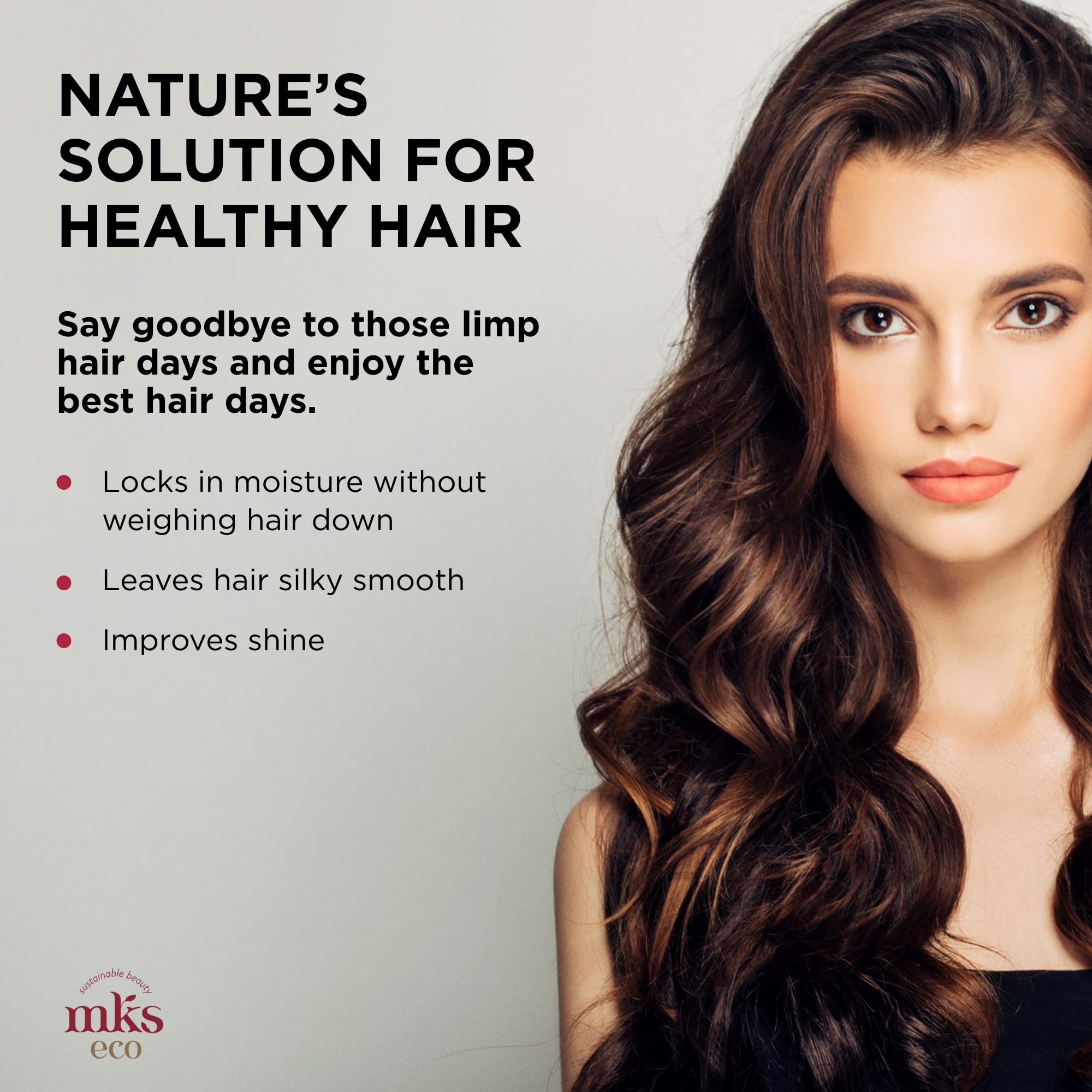 Earthly Body MKS Eco Hydrate conditioner pour enables quick, even application for fine hair.
