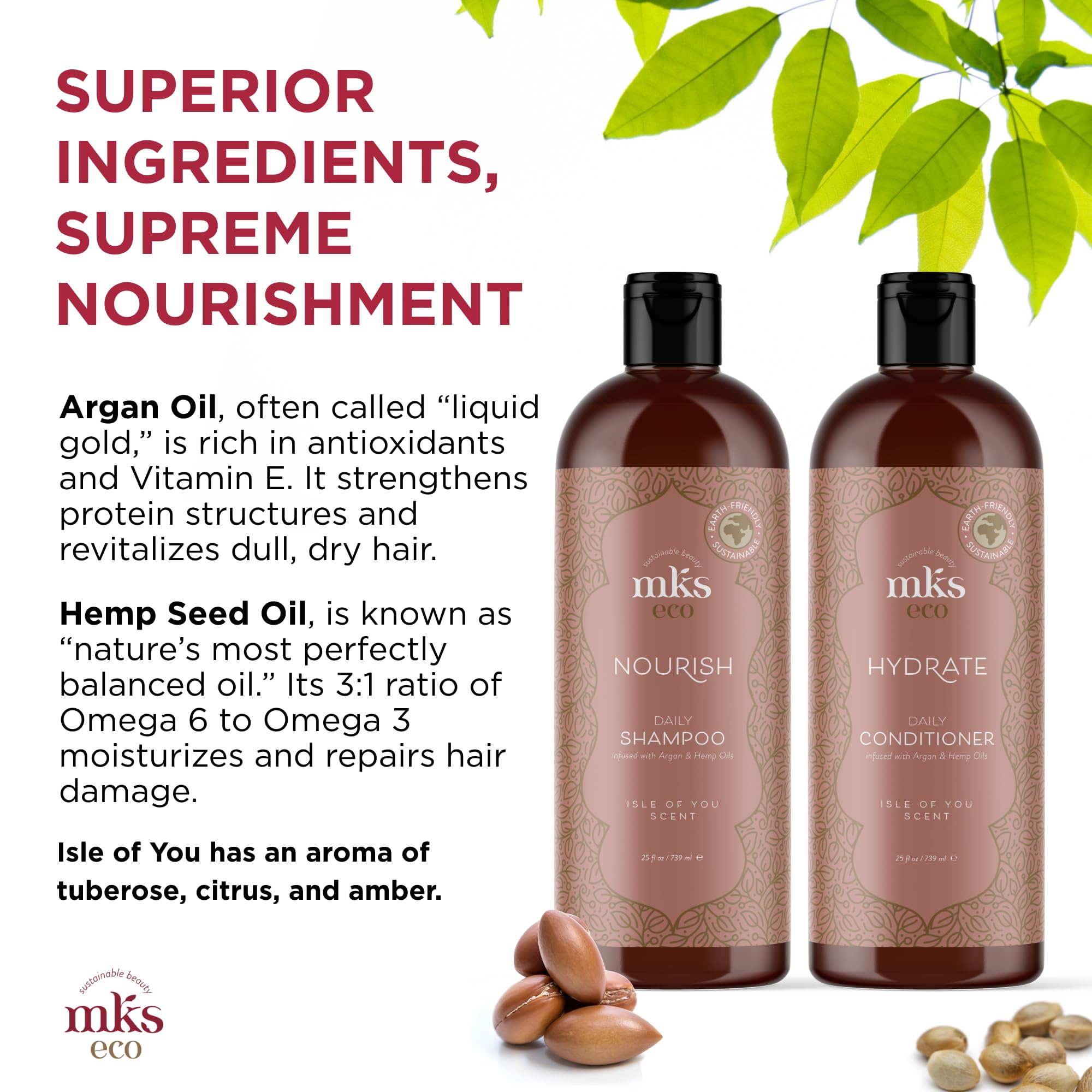 Earthly Body MKS eco Hydrate Conditioner Isle of You bottle delivers silky detangling