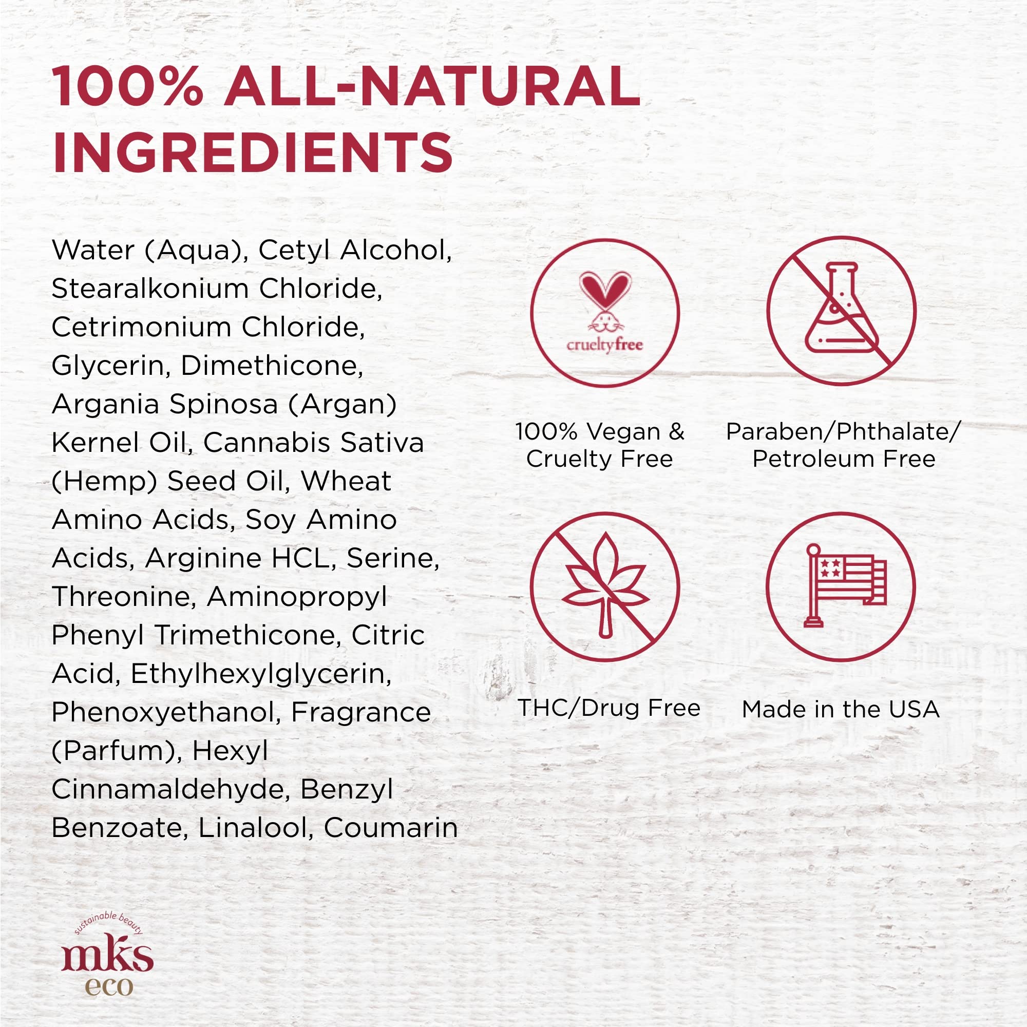 Vegetable keratin protein reinforces strands during daily styling.