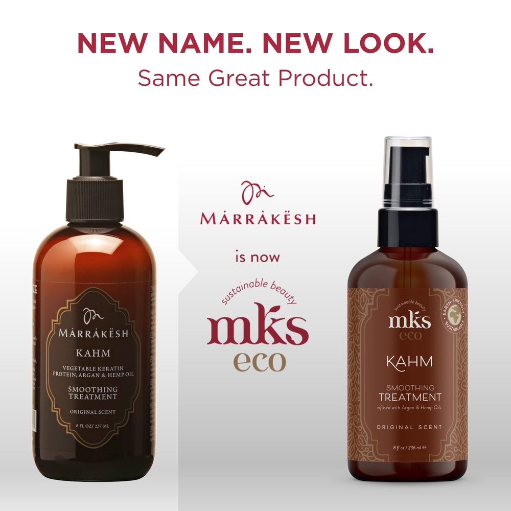 Earthly Body MKS Eco Kahm Smoothing label close up showing natural ingredient highlights
