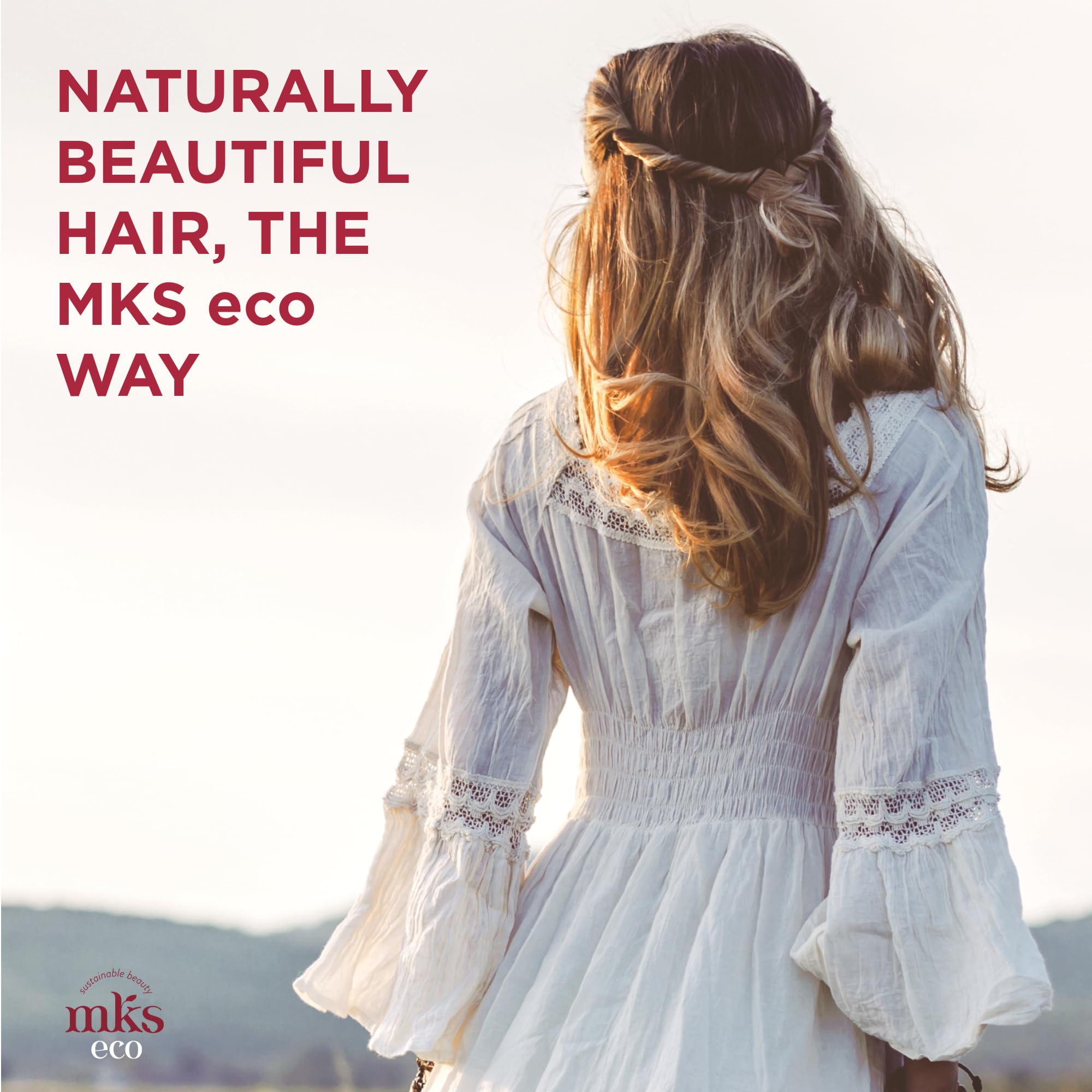 Earthly Body MKS Eco Kahm Smoothing Shampoo packaging highlights vegan formula.