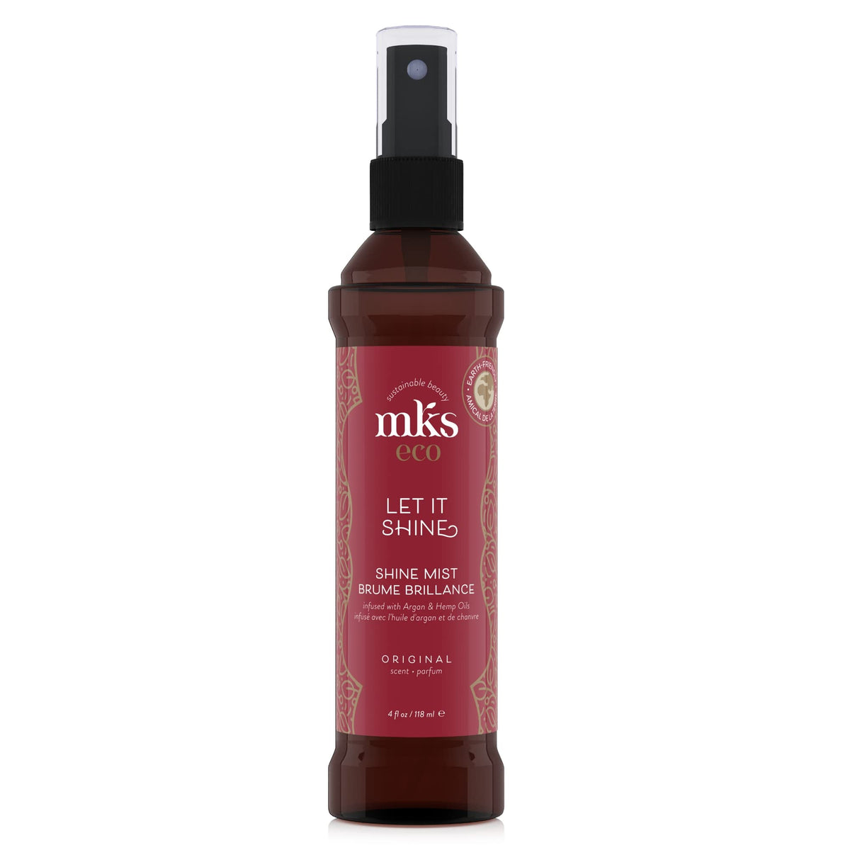 Earthly Body Let It Shine bottle pour highlights silky shine for easy styling