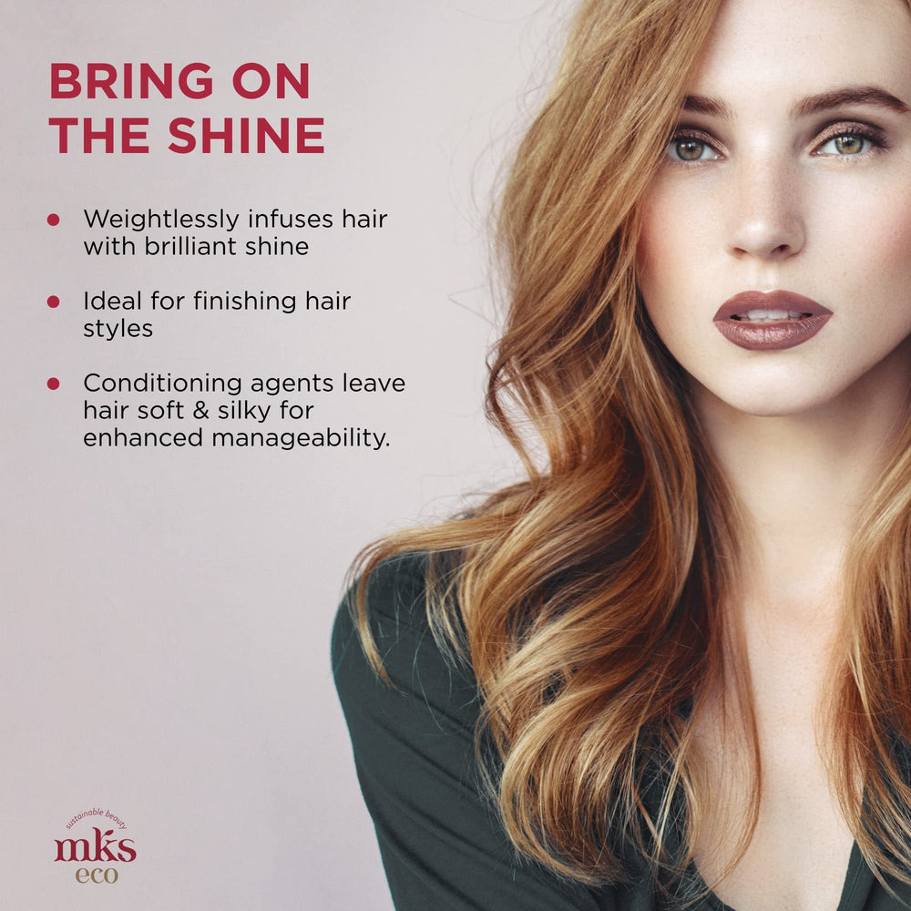 Earthly Body Let It Shine before after frizz smoothing on a humid day
