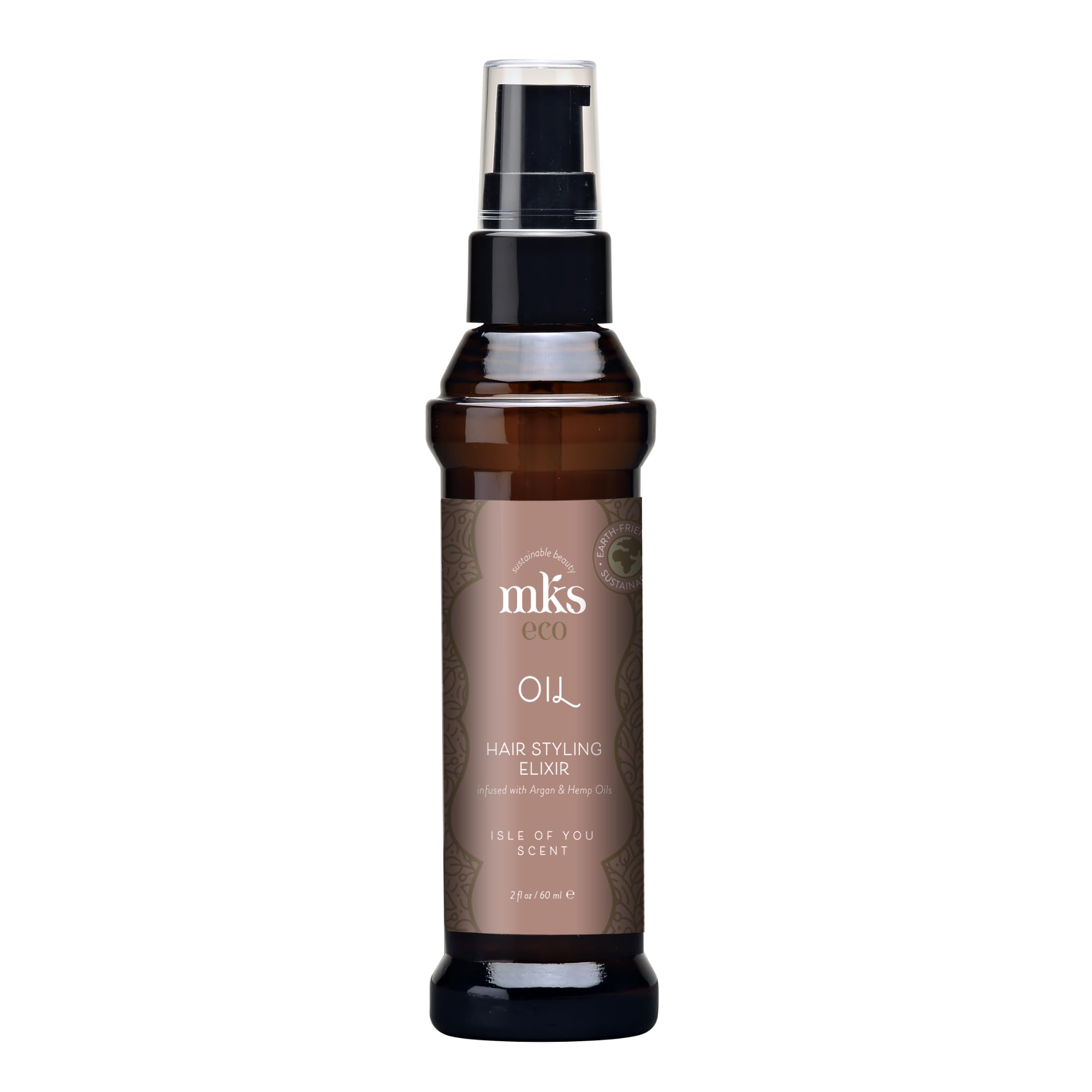 Earthly Body MKS Eco Oil bottle for nourishing hydration and gentle styling