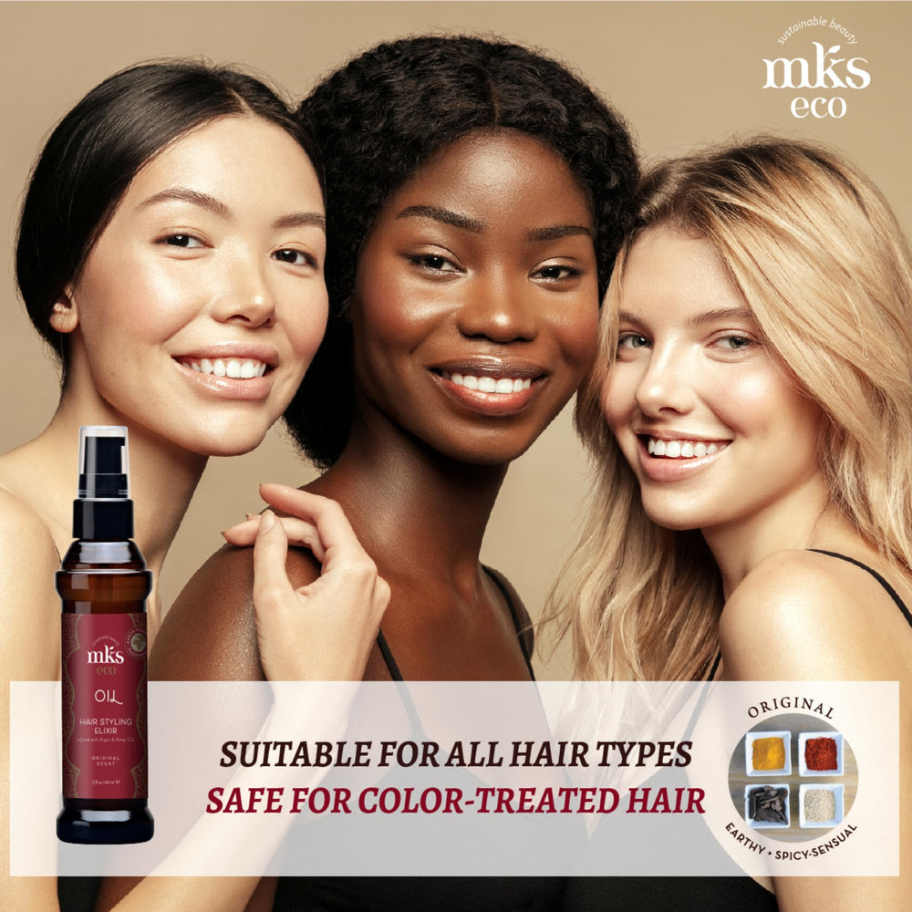 Earthly Body MKS eco Oil Original daily use for nourished hair.