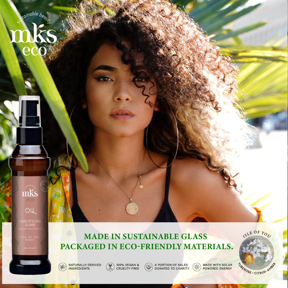 Earthly Body MKS Eco Oil smoothes hair and enhances manageability