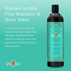 Creamy lather from Earthly Body MKS eco WOW Nurture Halcyon shampoo
