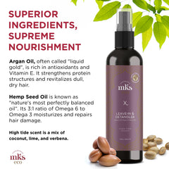 Earthly Body MKS Eco X High Tide leave in application on damp hair