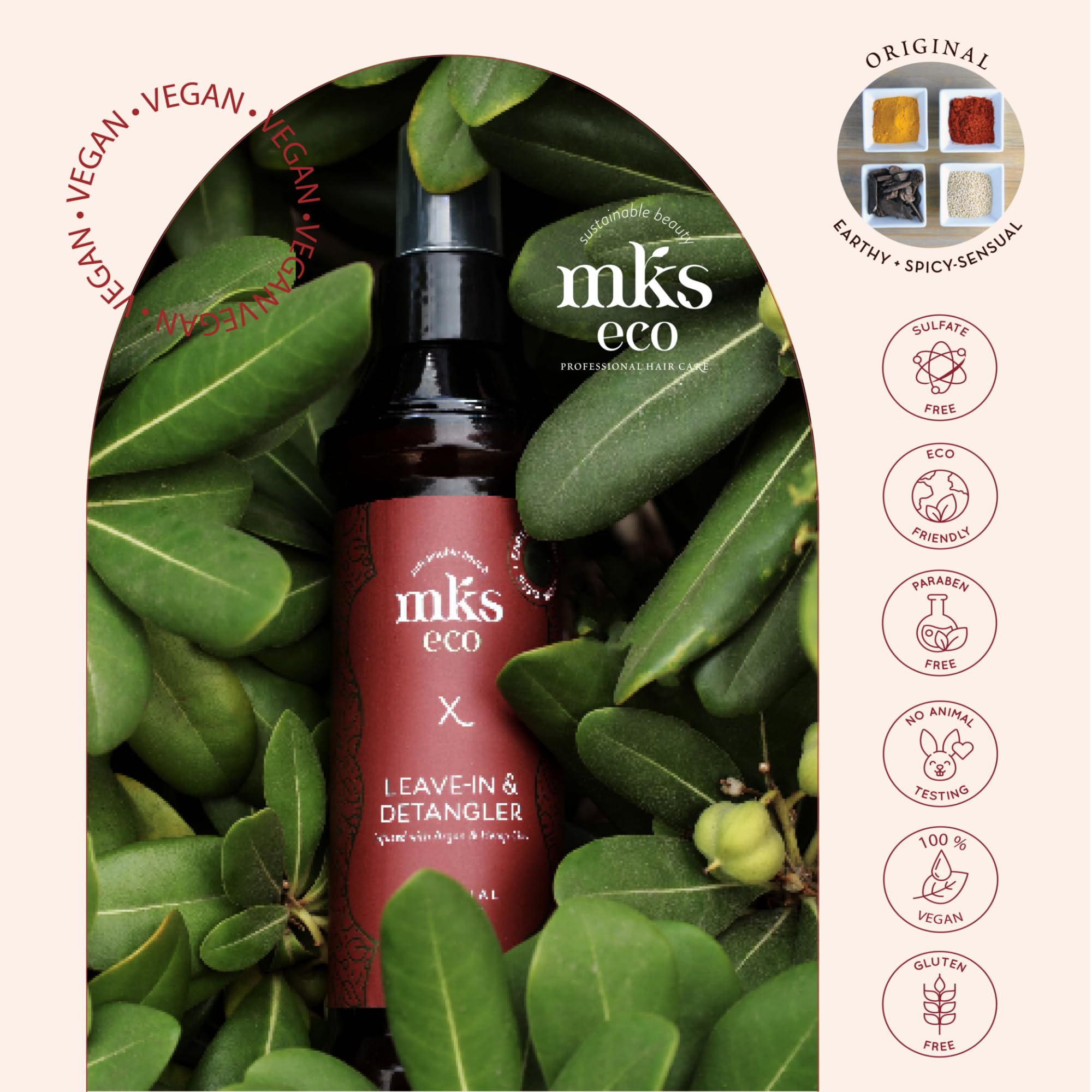 Earthly Body MKS eco X vegan cruelty-free label on packaging.