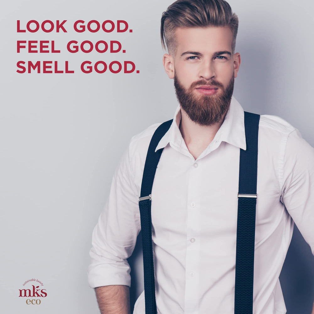 Earthly Body MKS Imperial Beard Oil vegan cruelty-free packaging communicates ethics and quality.