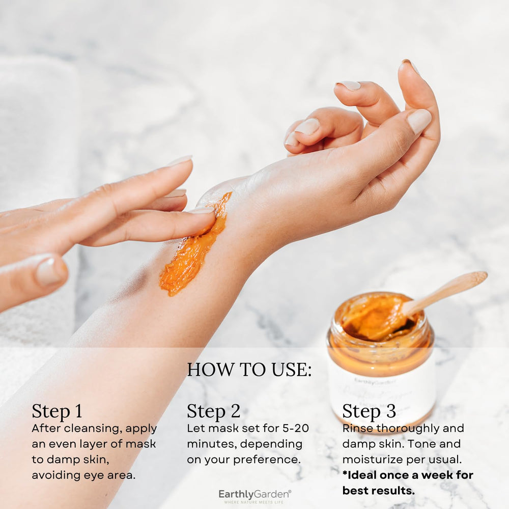 EarthlyGarden vegan skincare mask suitable for all skin types