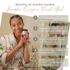 EarthlyGarden vitamin C + E brightening mask enhances glow and even tone