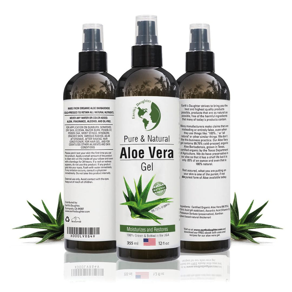 Earth's Daughter Aloe Vera Gel family-safe for everyday use.