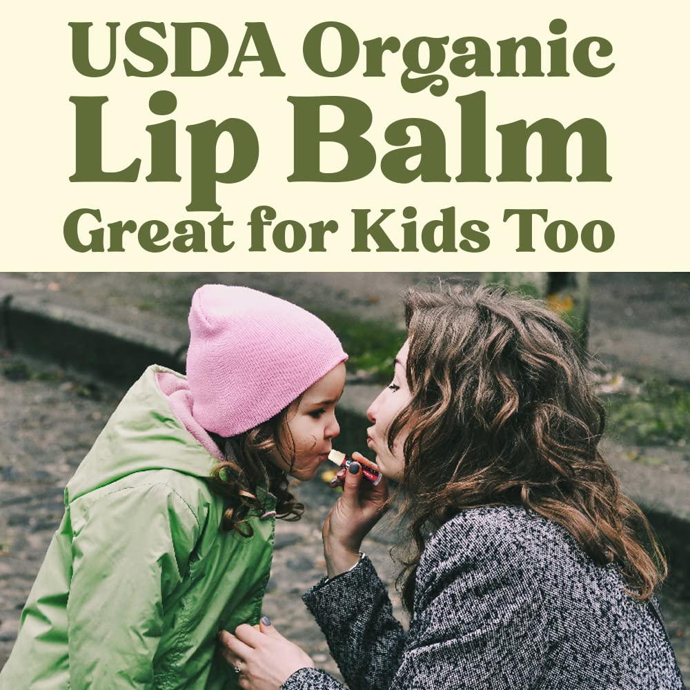 Earth's Daughter coconut balm being applied for gentle lip care