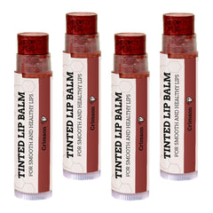 Earth's Daughter Crimson tint lip balm on lips delivering natural color and moisture