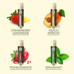 Earth's Daughter lip balm tubes close-up showing creamy texture and clean formula.