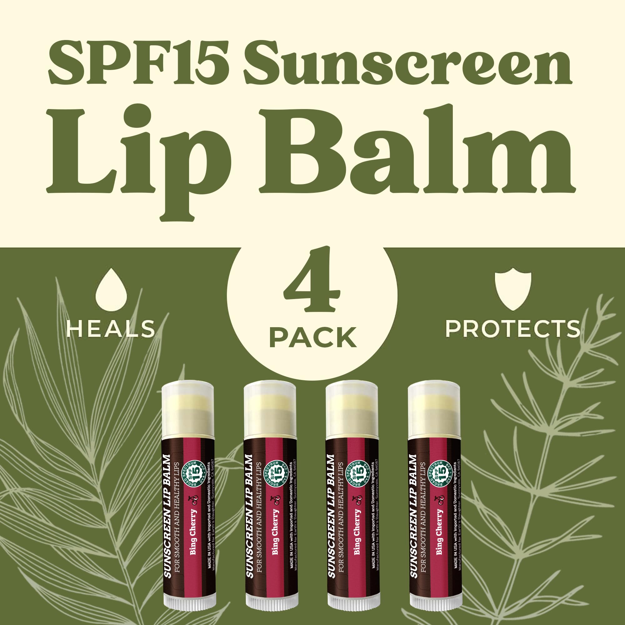 Earth's Daughter organic beeswax lip balm closeup highlights natural ingredients
