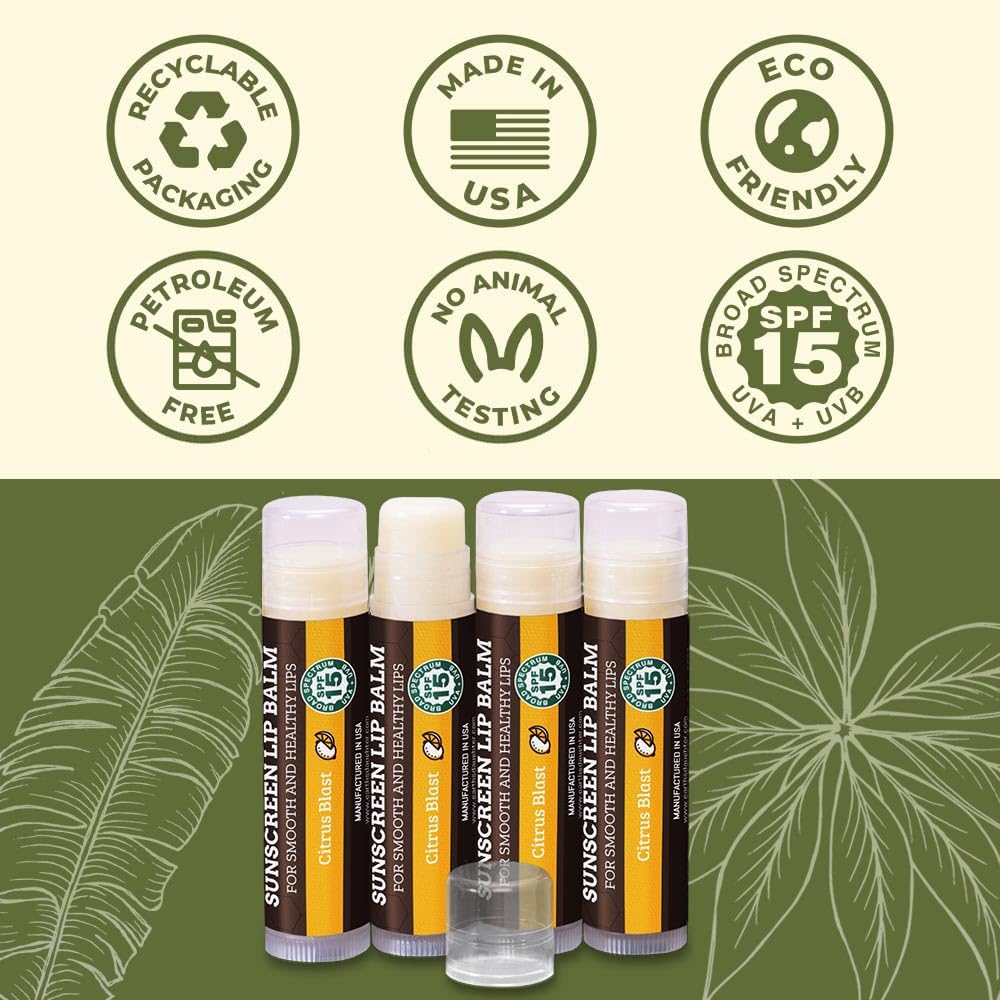 Organic beeswax, coconut oil, and Vitamin E on Earth's Daughter lip balm ingredients