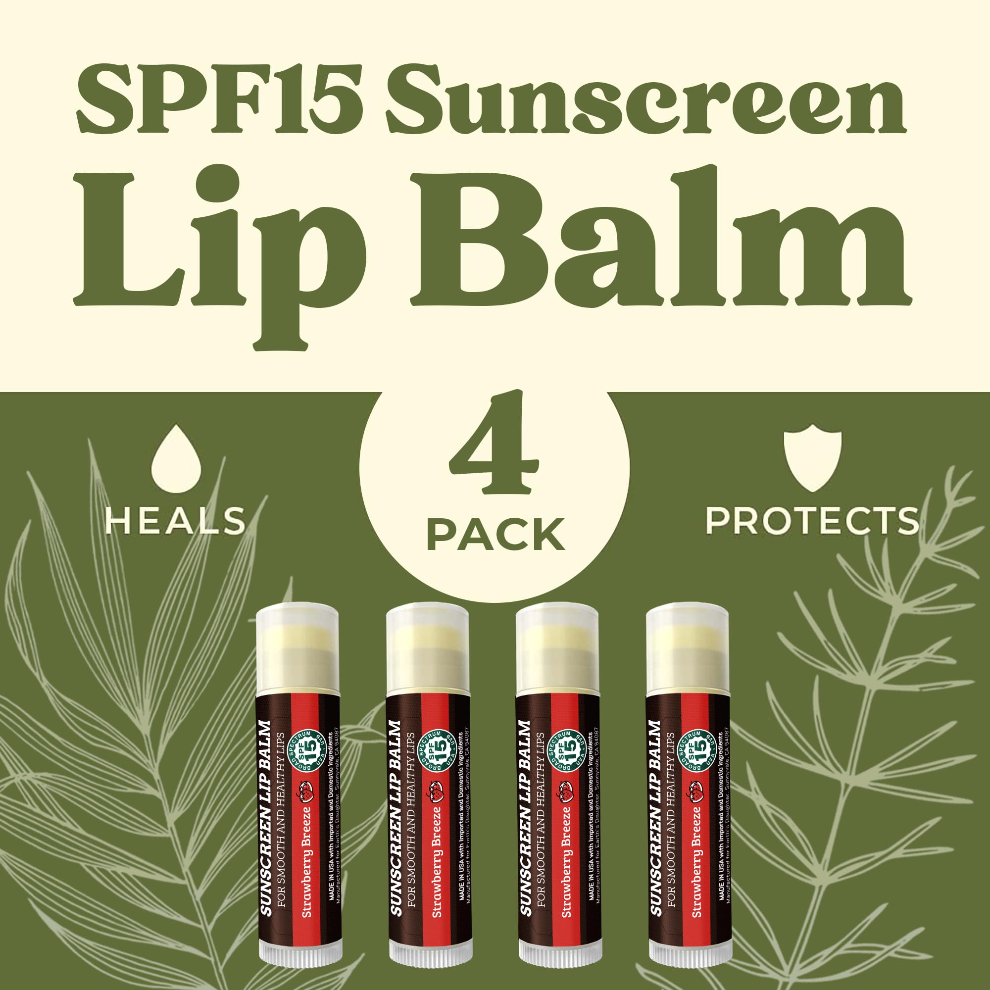 Earth's Daughter SPF lip balm application texture image highlights smooth glide and lip care