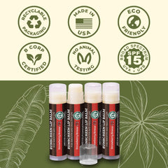 Earth's Daughter SPF lip balm broad-spectrum SPF 15 protection on lips