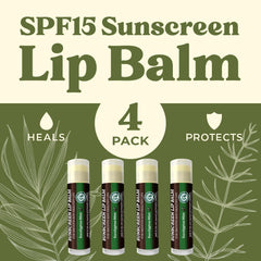 Earth's Daughter lip balm in eucalyptus mint ready for on-the-go application.