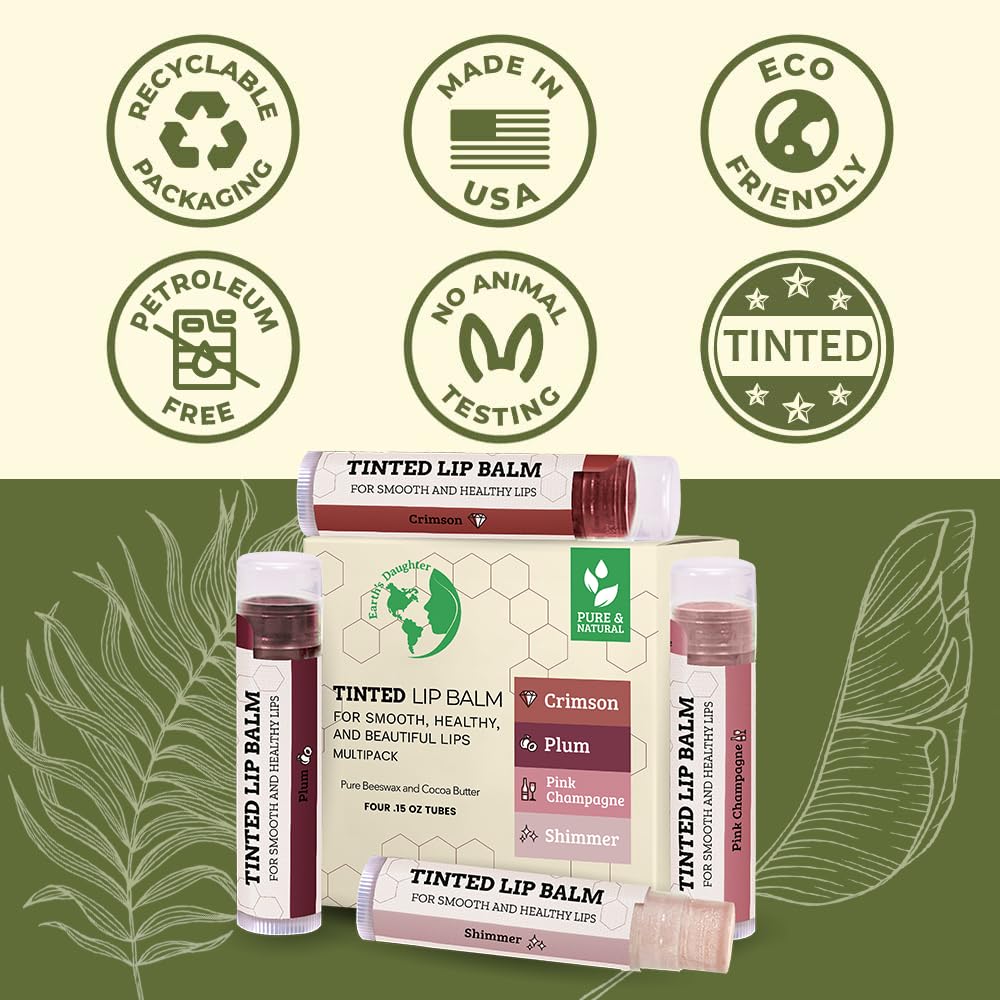 Earth's Daughter Crimson tinted balm delivers vibrant shade and moisture.