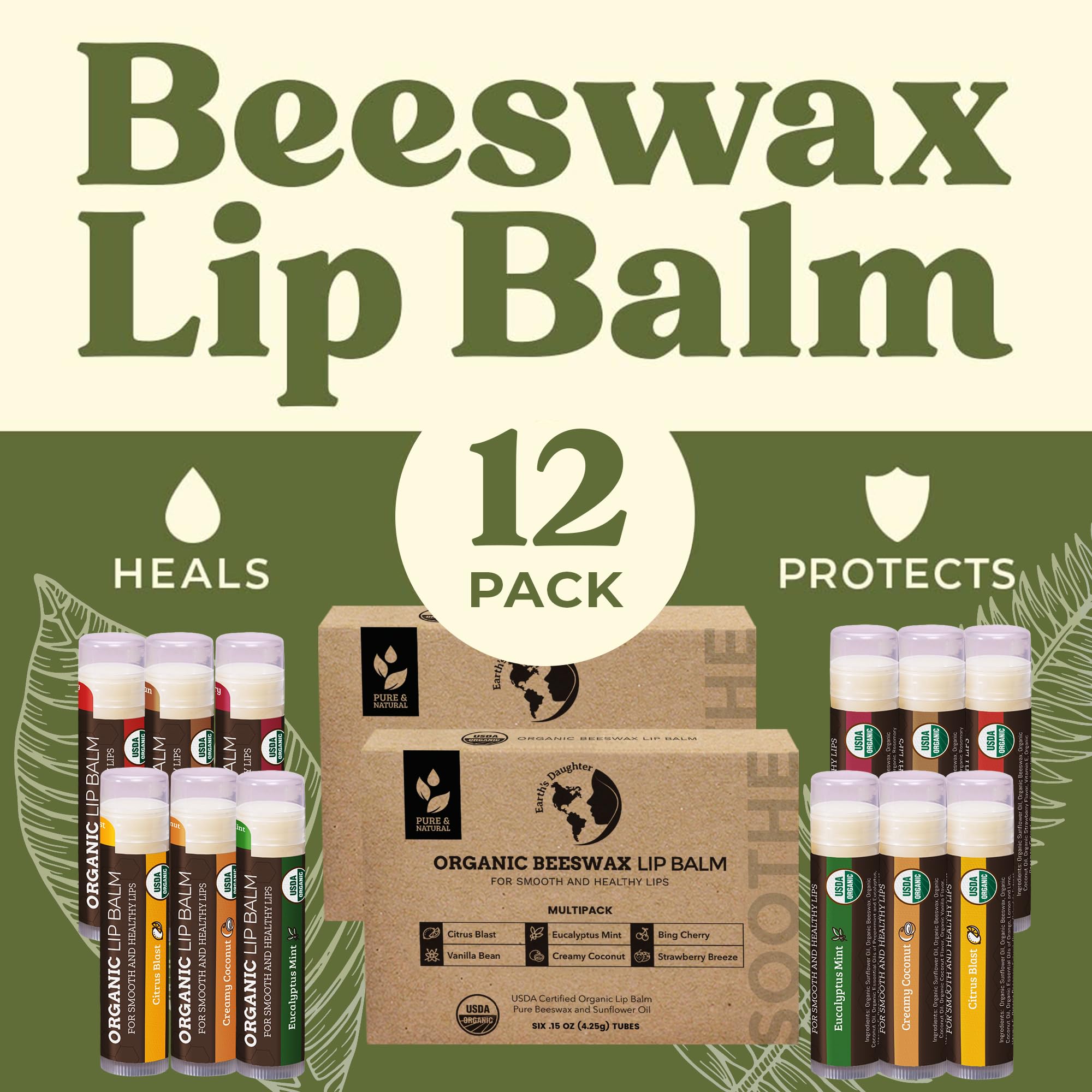Earth's Daughter Citrus Blast lip balm with zesty scent and soft moisture