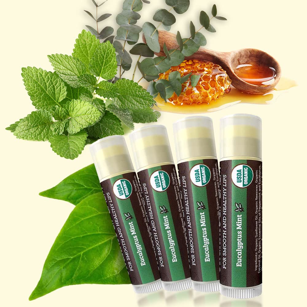 Earth's Daughter USDA Organic lip balm ingredients back with organic oils details.