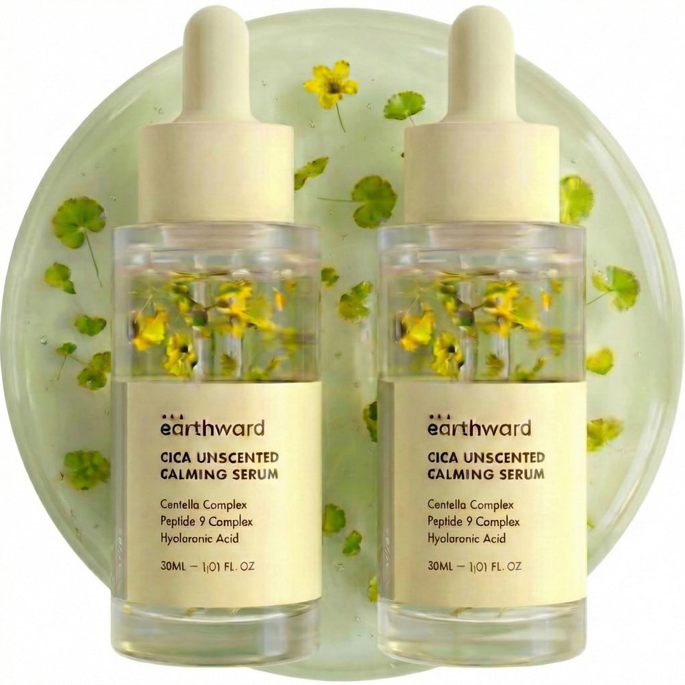 EARTHWARD Centella Serum bottle front is soothing for sensitive skin