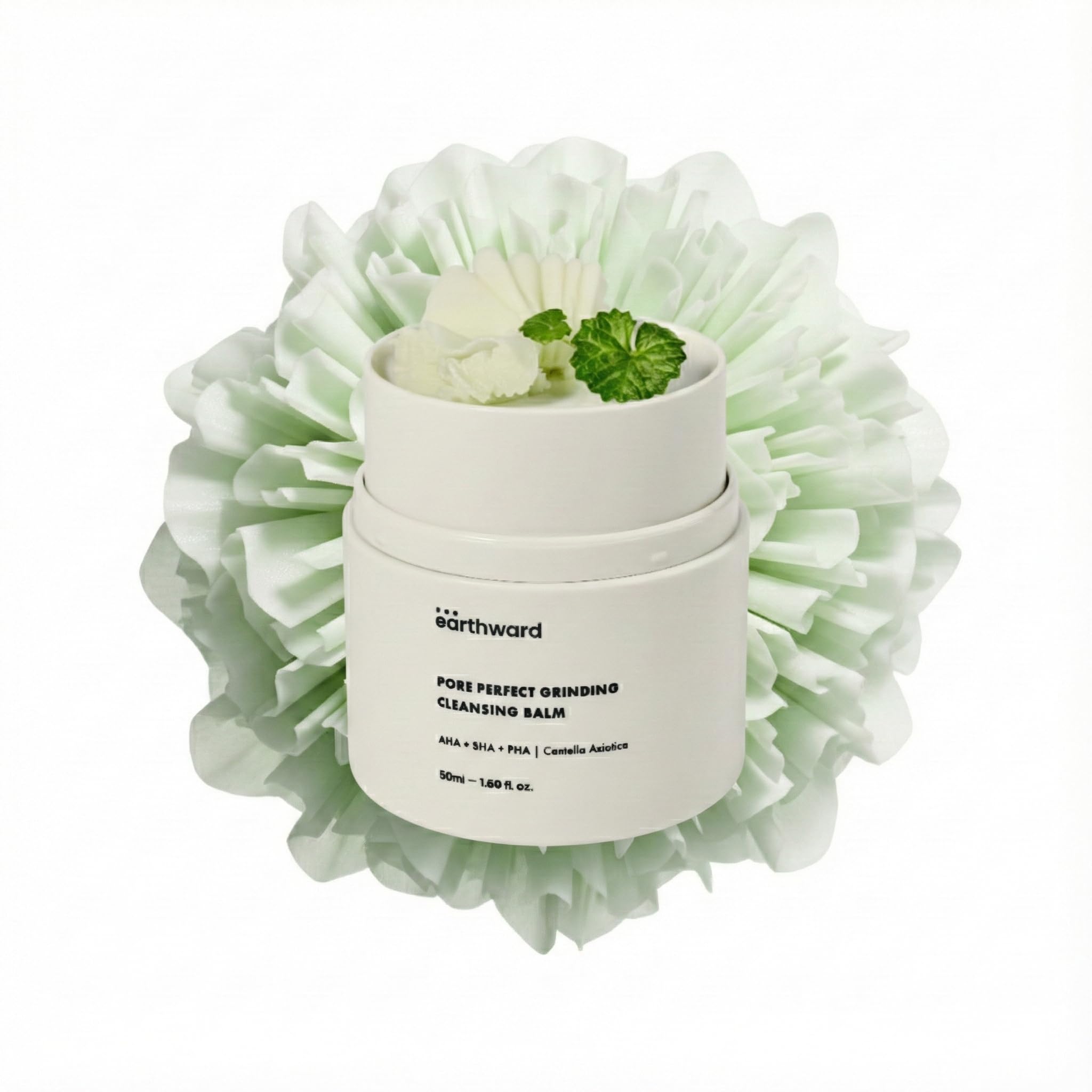 Earthward Pore Perfect Grinding Balm packaging in a compact travel-friendly bottle