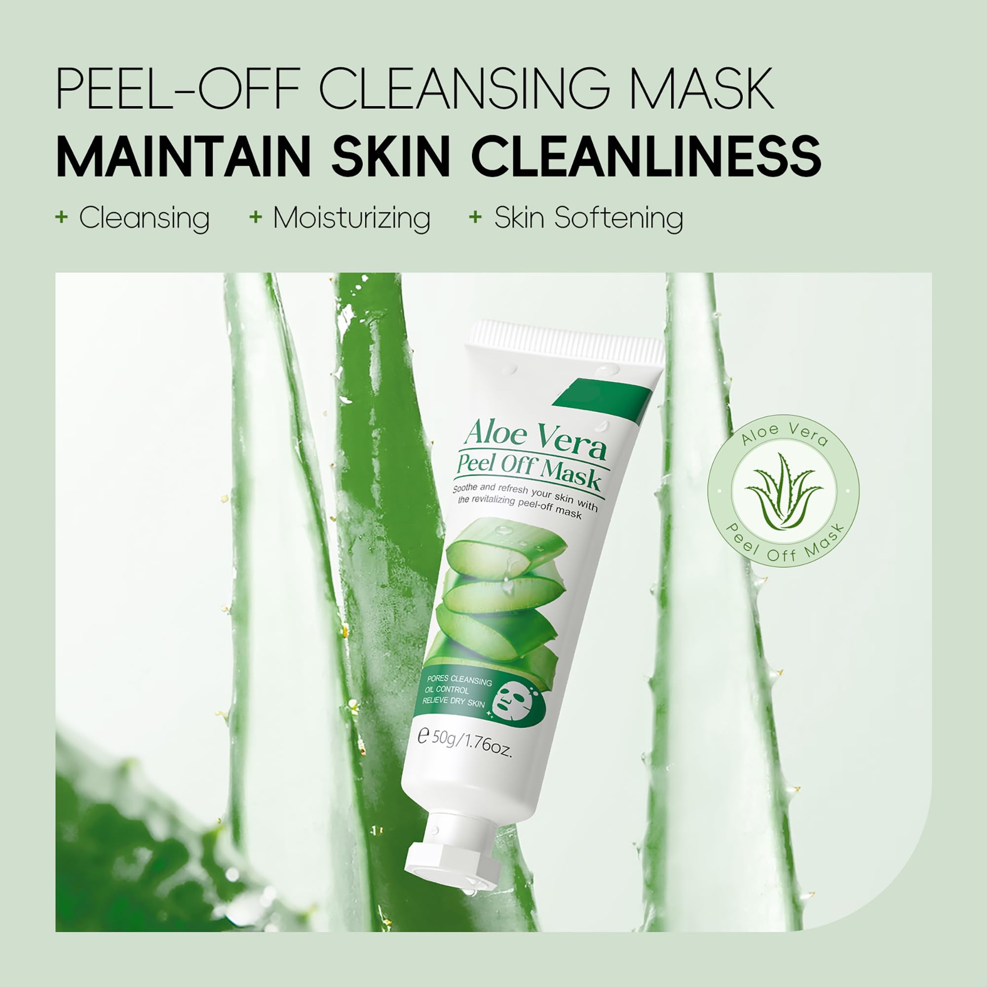 Easilydays Aloe Vera Peel Off Jelly Mask drying on skin signals deep cleansing and pore clarity