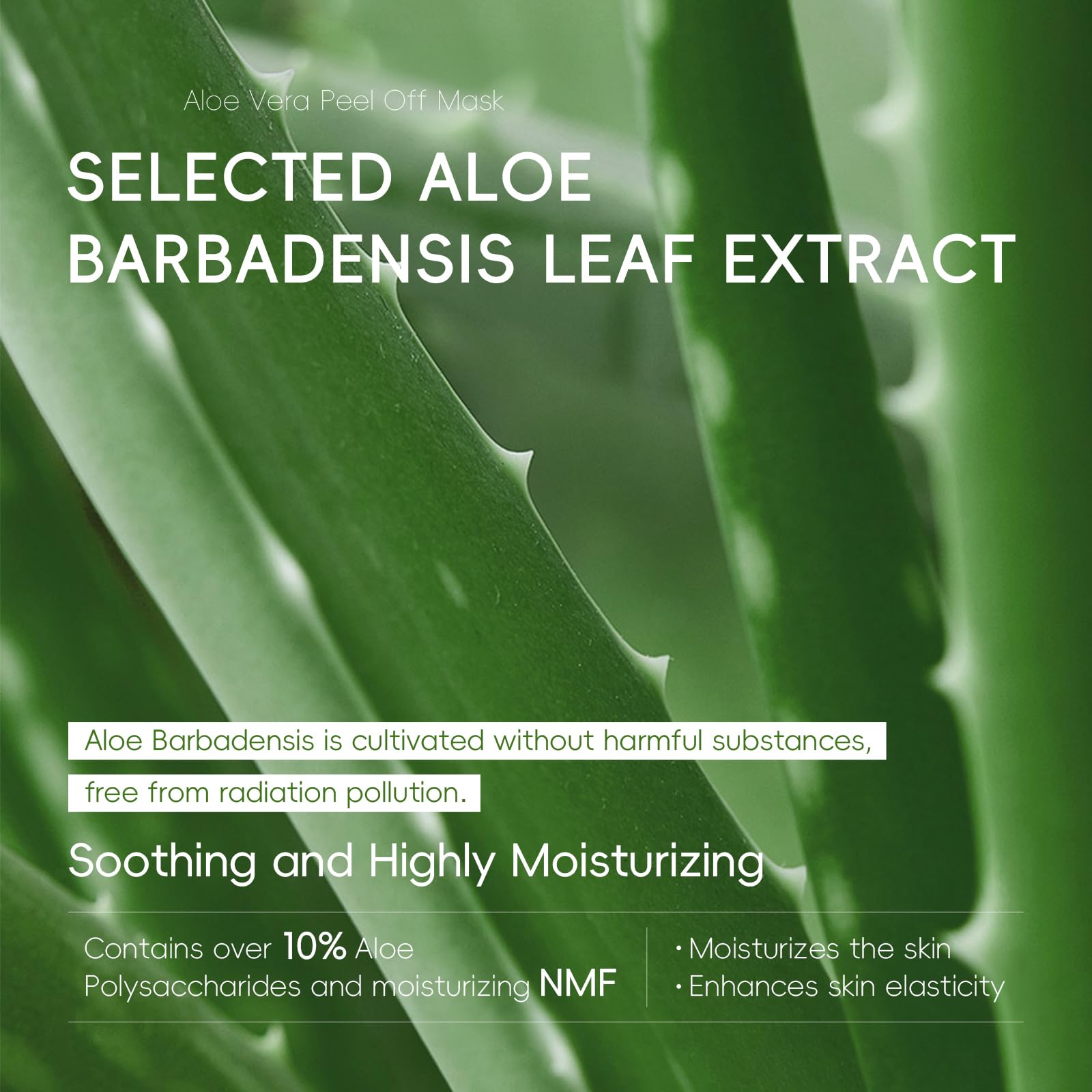 Easilydays Aloe Vera Peel Off Jelly Mask on face demonstrates gentle tightening and clear results