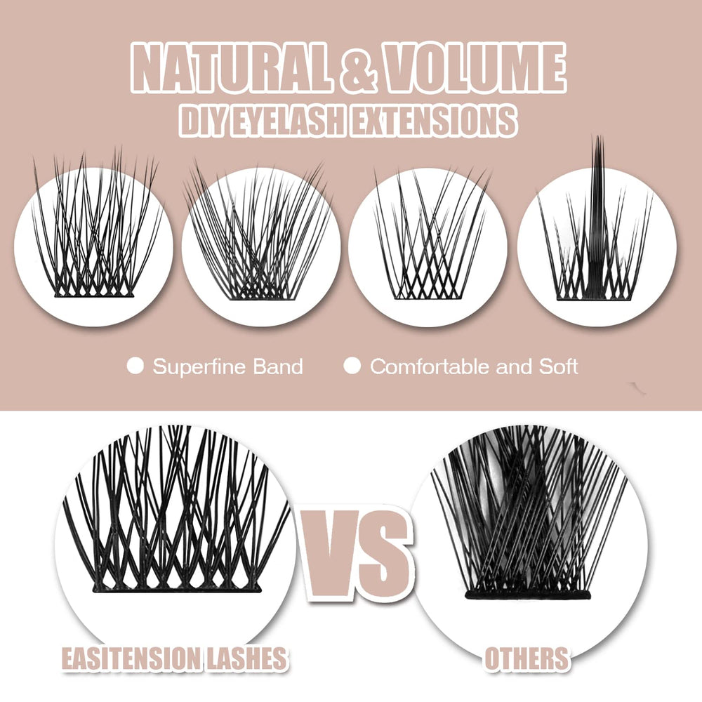 EASITENSION C curl lashes in 12 mm provide a natural lift.