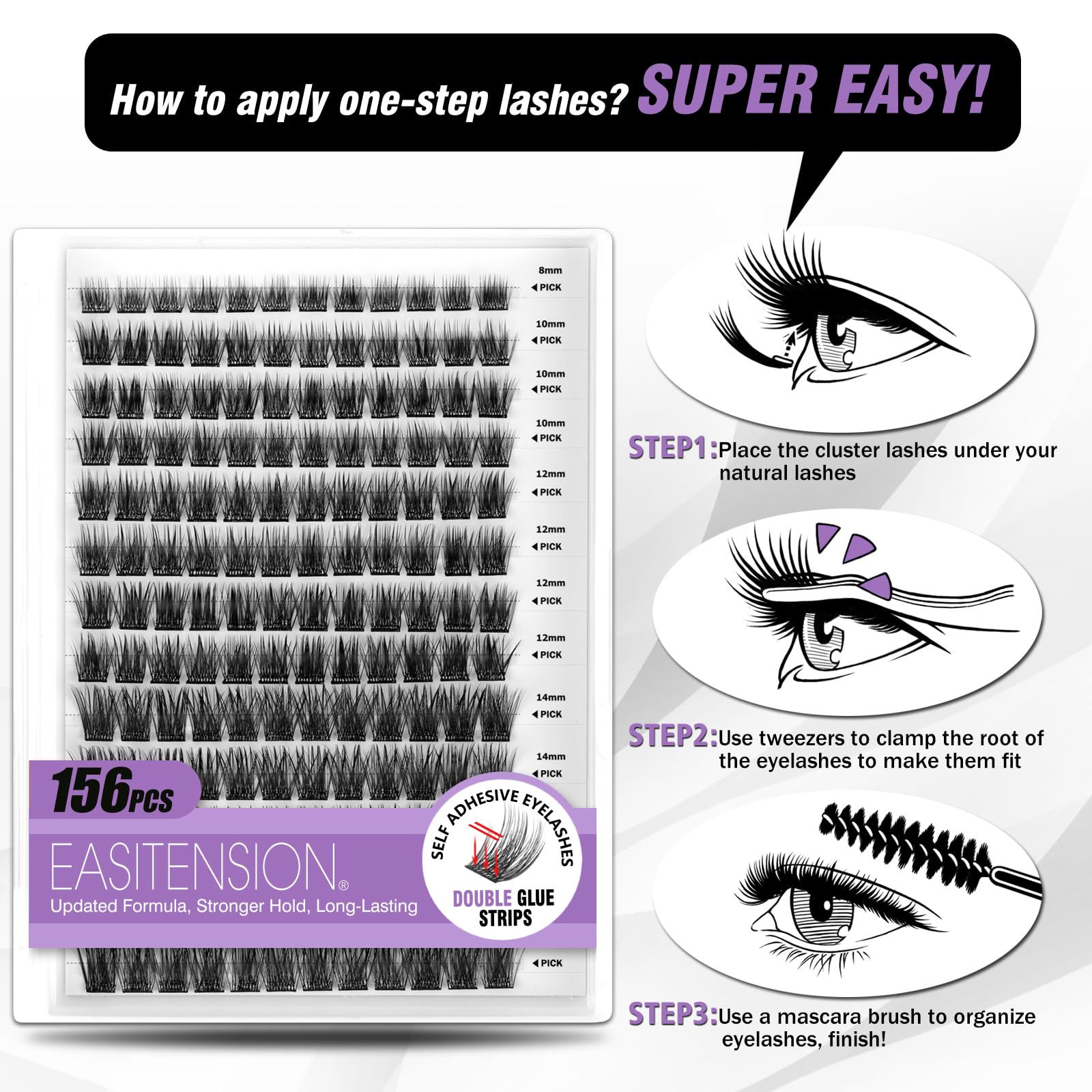 EASITENSION no glue or remover needed, easy removal.