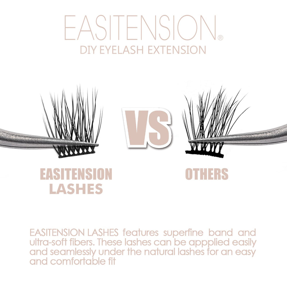 EASITENSION 14mm C curl enhances lash line definition.