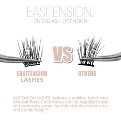EASITENSION 14mm C curl enhances lash line definition.