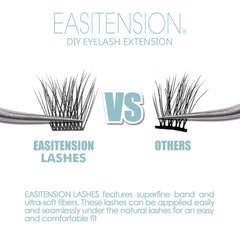 EASITENSION 14mm volume lash clusters ready for a dramatic 3D effect