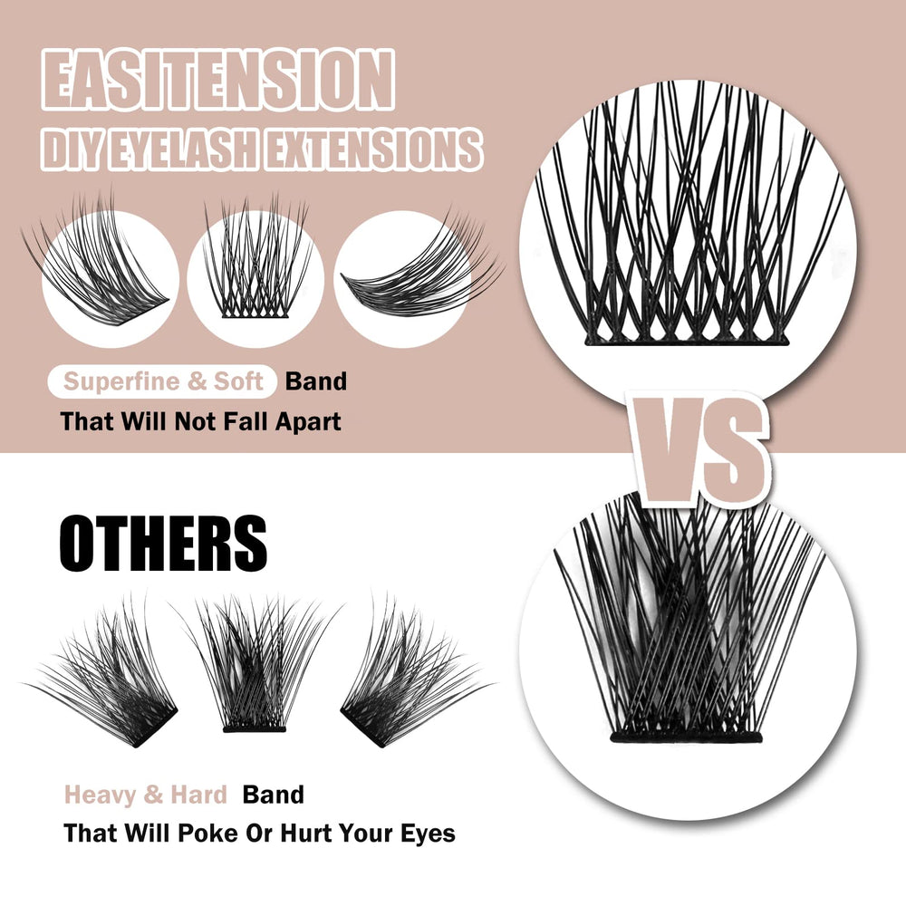 EASITENSION eyelash glue tube with latex-free, low-irritation formula for safe application.