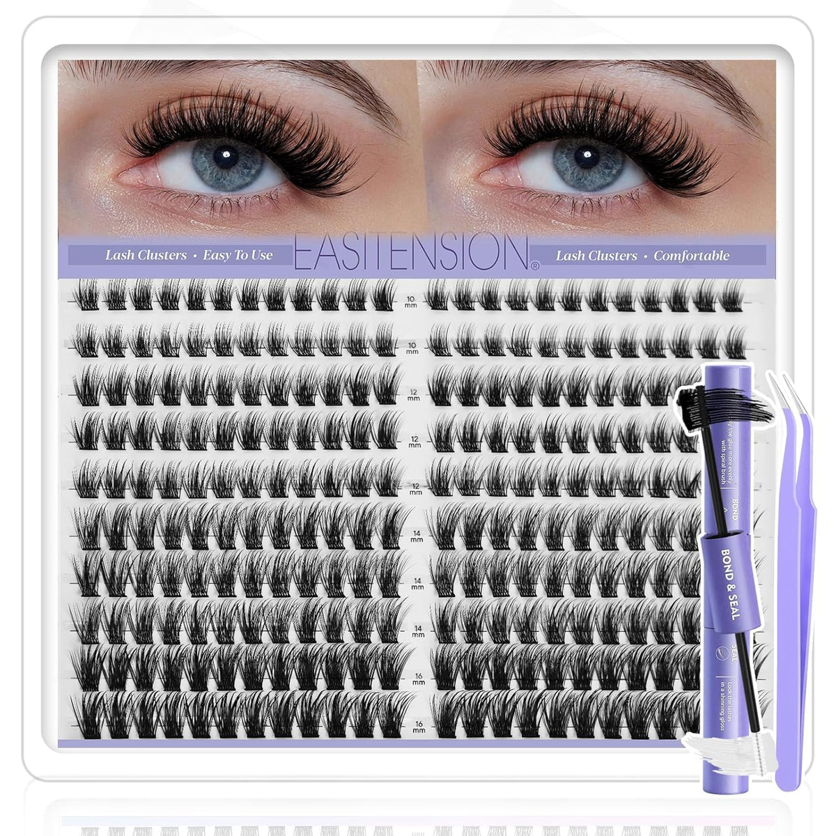 EASITENSION lash clusters 240 pieces for versatile DIY looks