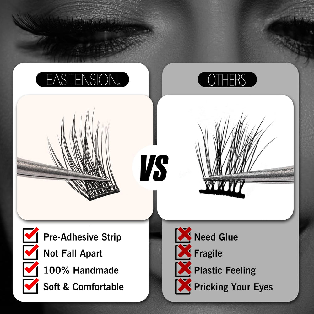 EASITENSION sturdy packaging protecting lashes during travel.
