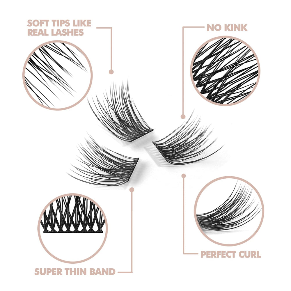 EASITENSION volume lashes with 3D effect for fuller eyes.